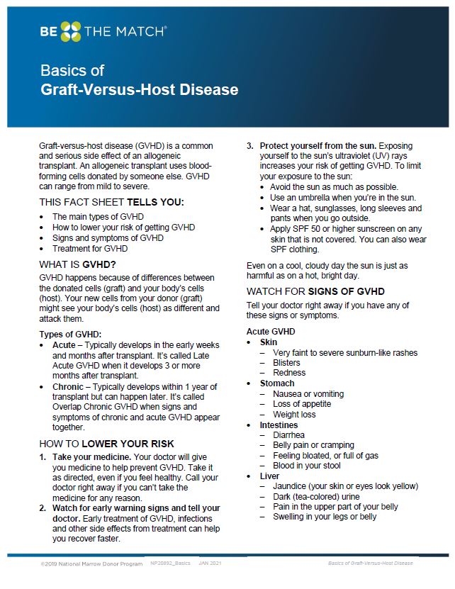 Basics of Graft-Versus-Host Disease